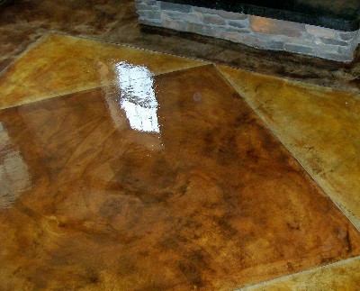Epoxy.com Product #15 Clear Floor Top Coating as a sealer on acid stained concrete